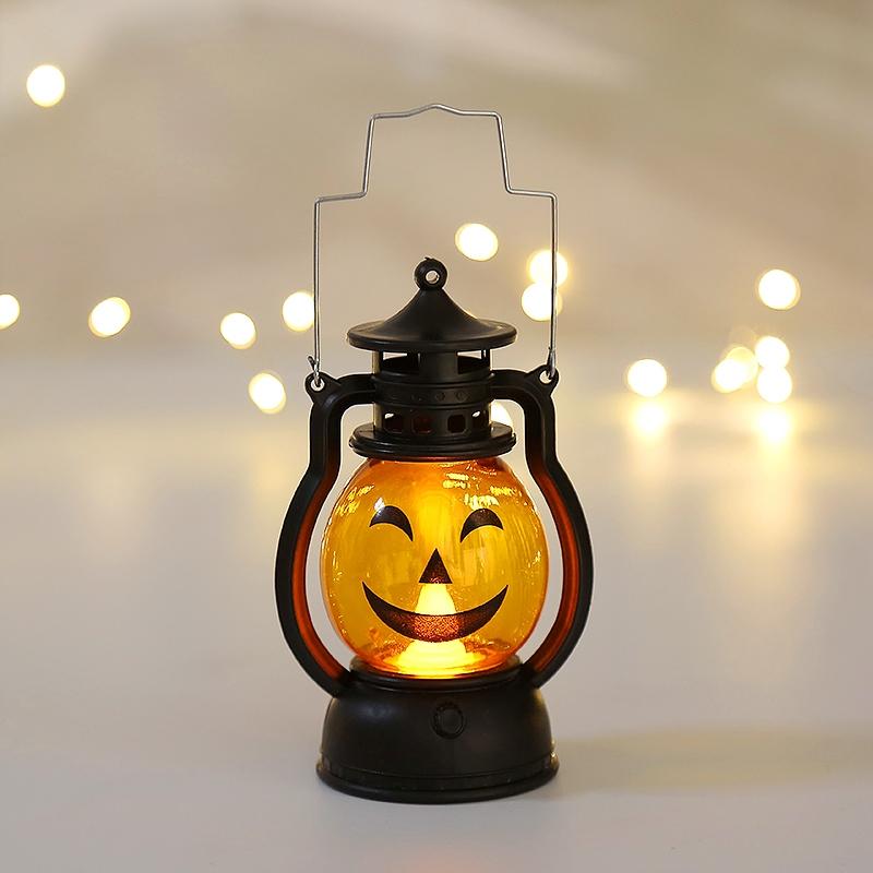 Halloween Pumpkin Oil Lantern, /box LED Hanging Light, Retro Hanging Light for Holiday Party, Perfect for Festive Decorations, Ornaments