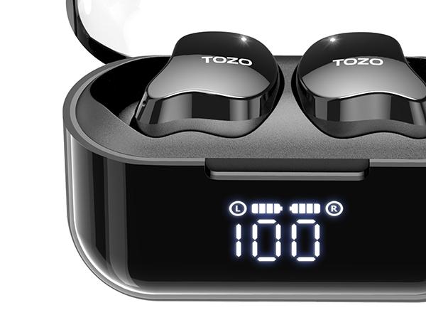 TOZO-Crystal Buds Bluetooth 5.3 True Wireless Stereo Earbuds IPX8 Waterproof Audio Digital Earphones Headphone Space Electronic Headset in-ear earphone FathersDayGift