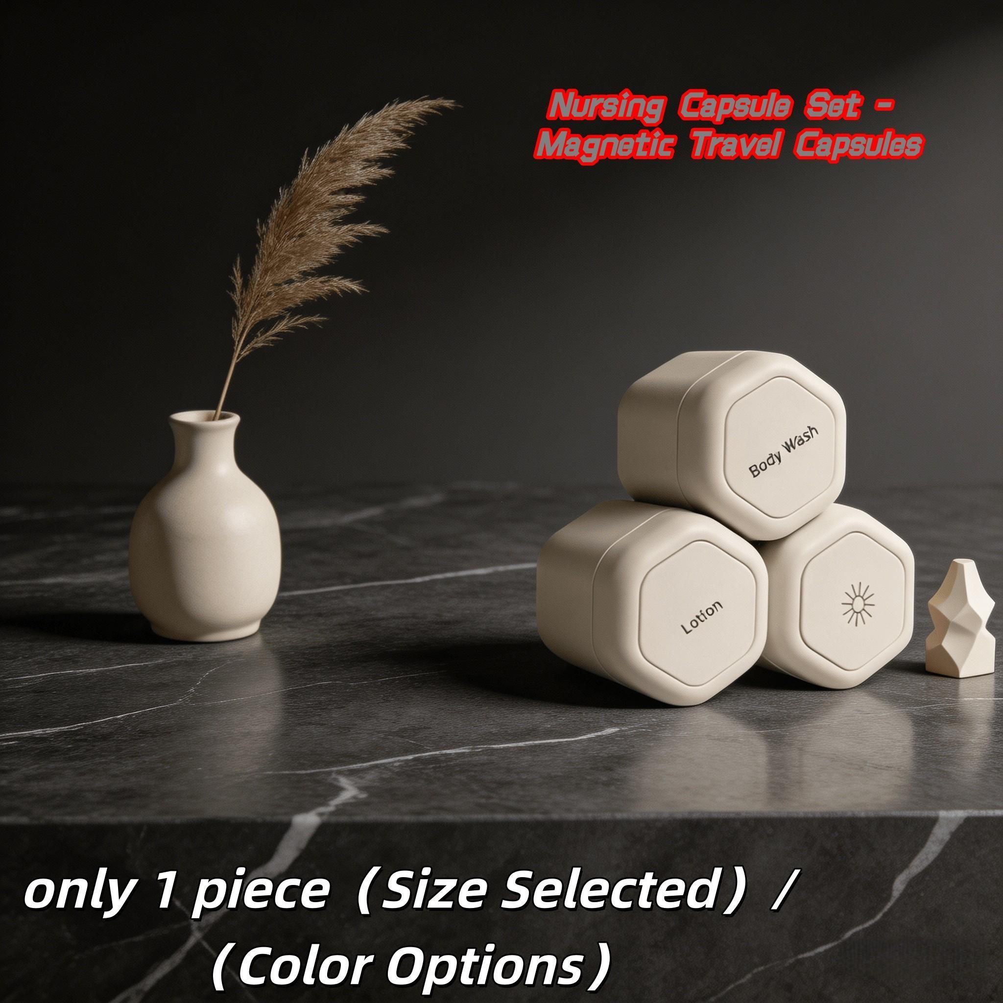 Travel Essentials Capsule Set, Portable Wash & Care Products, Compact Travel Capsules, Ideal for On-The-Go Use, Easy-To-Carry Containers