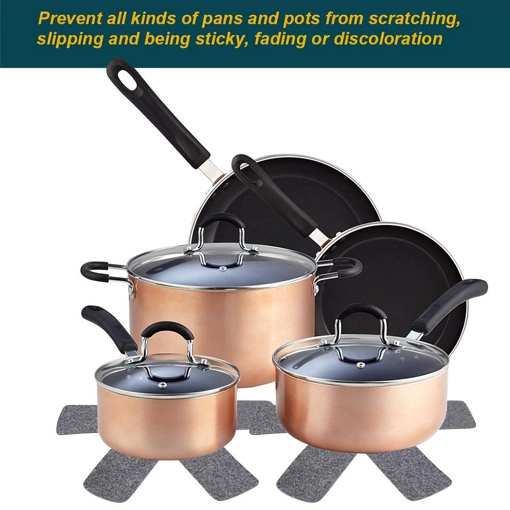 3/6/12pcs 10.2/13.8/15inch Pot And Pan Protectors, Set Of 12 And 3 Different Size, Pot Dividers Pads, Stacking Pan Protectors, Pan Separators Pads For Protecting And Separating Pots And Pans
