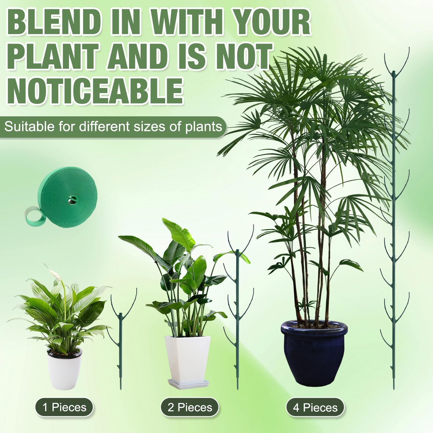 5/10 Pack Stackable Monstera Plant Support, Plant Stakes for Indoor and Outdoor Plants Use, Garden Stakes for Climbing and Potted Plants, Pothos, Philodendron, Garden Obelisk Trellis, Climbing Planting Stand