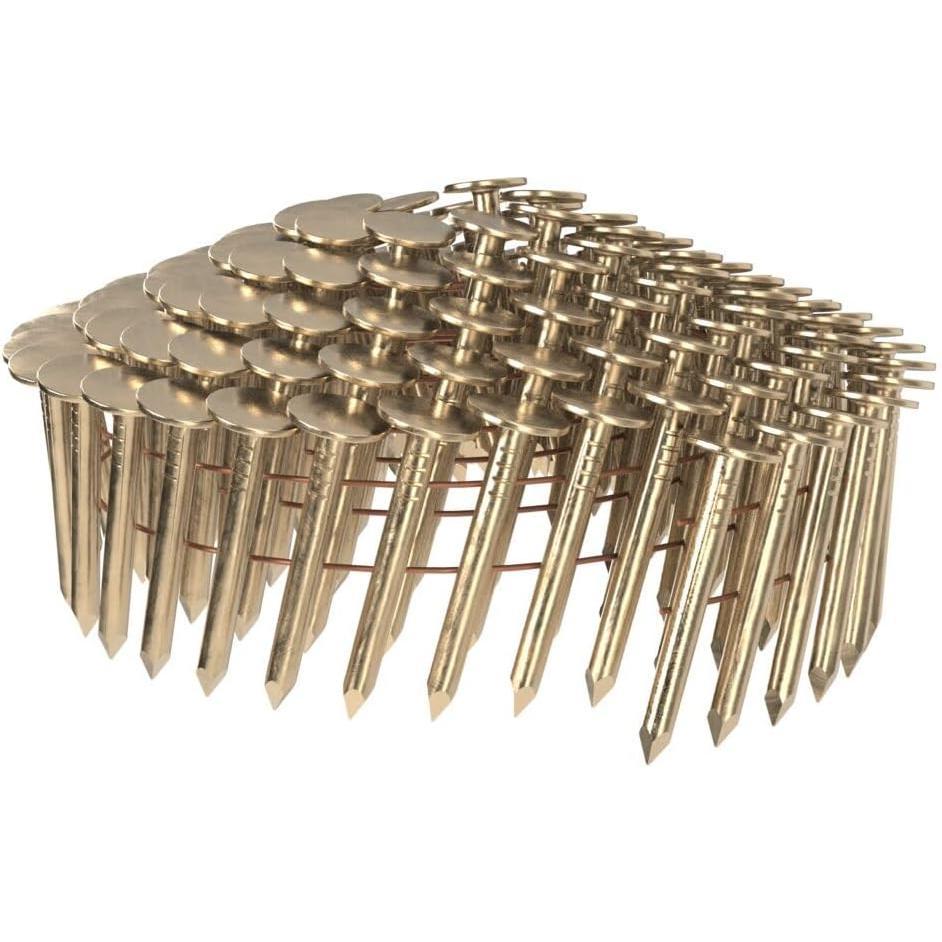 1-1/4-Inch 15? Electro-GALVANIZED Coil Roofing Nails, Smooth Shank, 600 nails per tub 1-1/4-Inch 15? Electro-GALVANIZED Coil Roofing Nails, Smooth Shank, 600 nails per tub