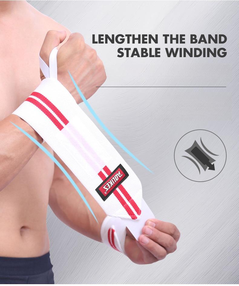 Aolikes Weightlifting Wrist Wraps 18" Professional Quality Wrist Support with Heavy Duty Thumb Loop - Best Wrap for Powerlifting Competition, Strength Training, Bodybuilding