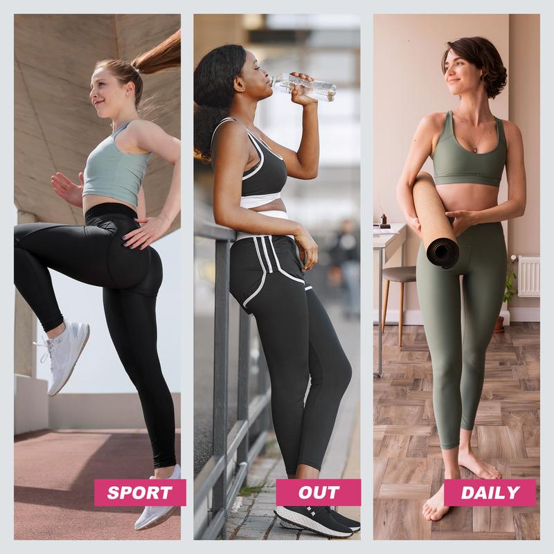 SHOWITTY Women's High Waisted Tummy Control 1 Pack Leggings with Pockets – Non See-through  Yoga Pants for Workout