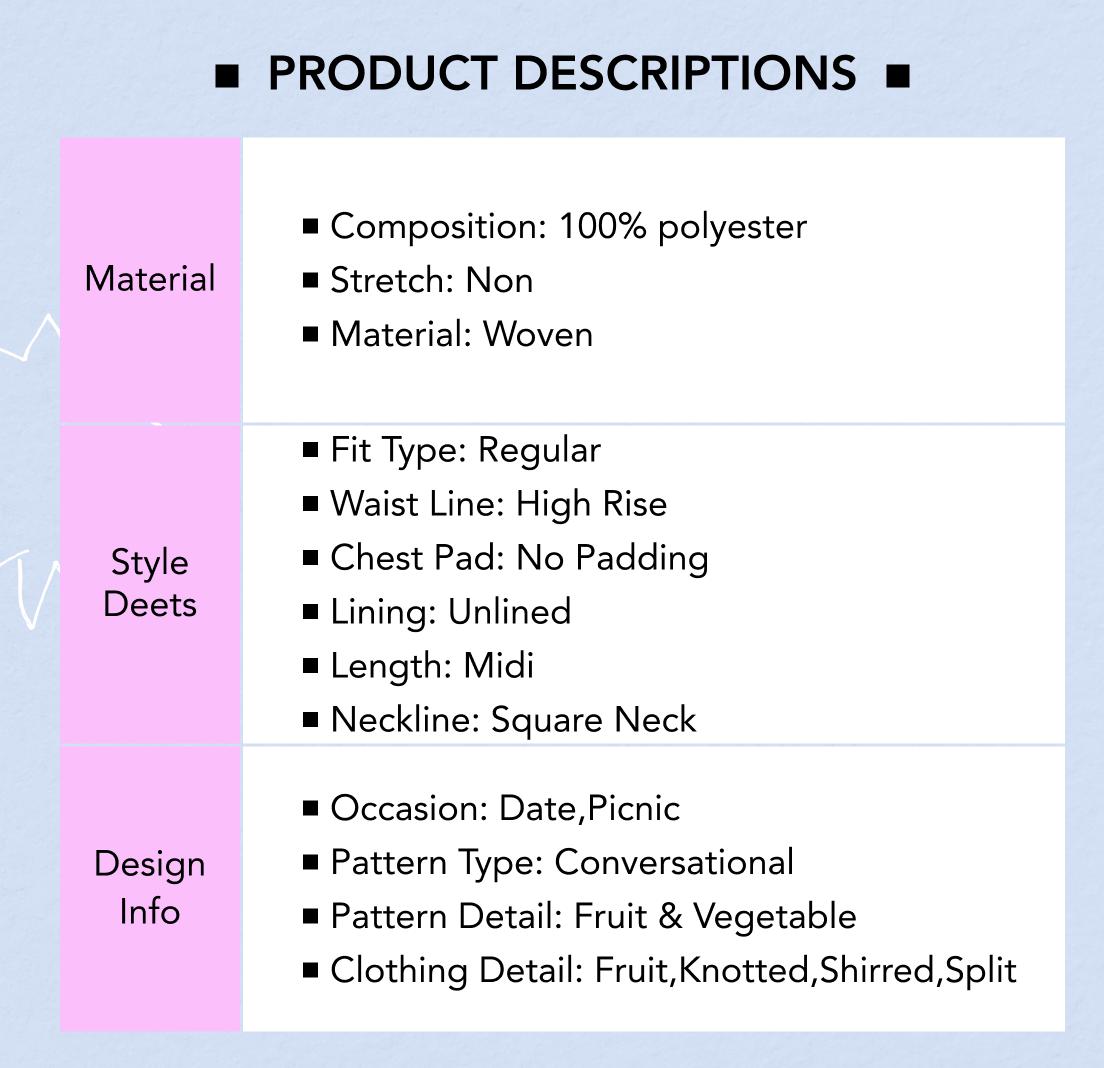 Cider [10 colors, Size 0-26] Cider Fruit A-Line Dress with Adjustable Bust & Detachable Puff Sleeves, Plus Size Lightweight Spring-Summer Dresses, Cute Shirred Midi with Stretchy Back Panel