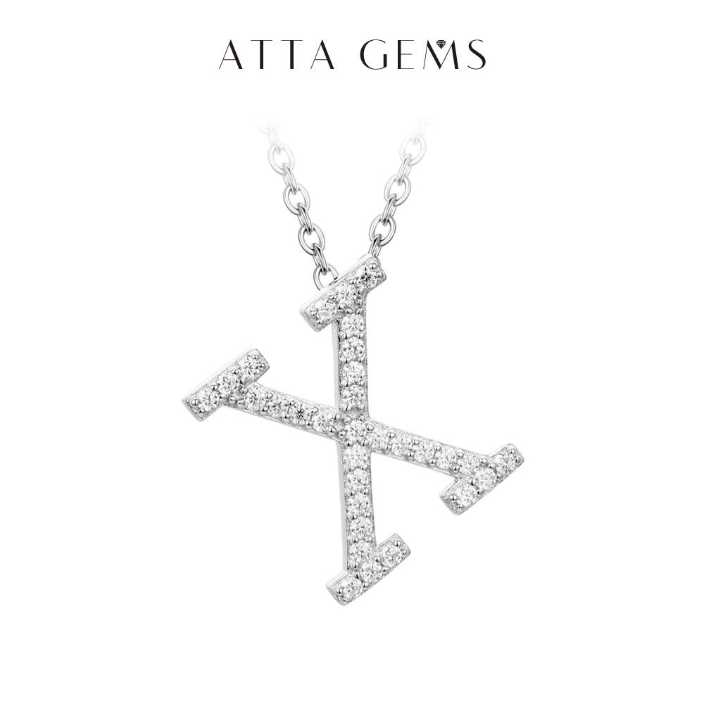 A~Z 26 Letters Necklace Synthetic Moissanite Pendant DIY Design Have Pendant and Chain Free N010 SpringStatements