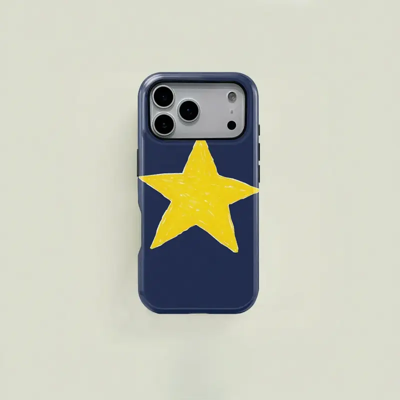 Yellow Star Print Phone Case,Rugged 2in1 Shockproof Phone Protective Cover,phone Case Suitable for Iphone 11/12/13/14/15/16/17 Pro Promax Plus Air and Samsung S22/S23/S24/S25 Plus Ultra Fe,Perfect Valentine's Day,Couple,Friend Gift