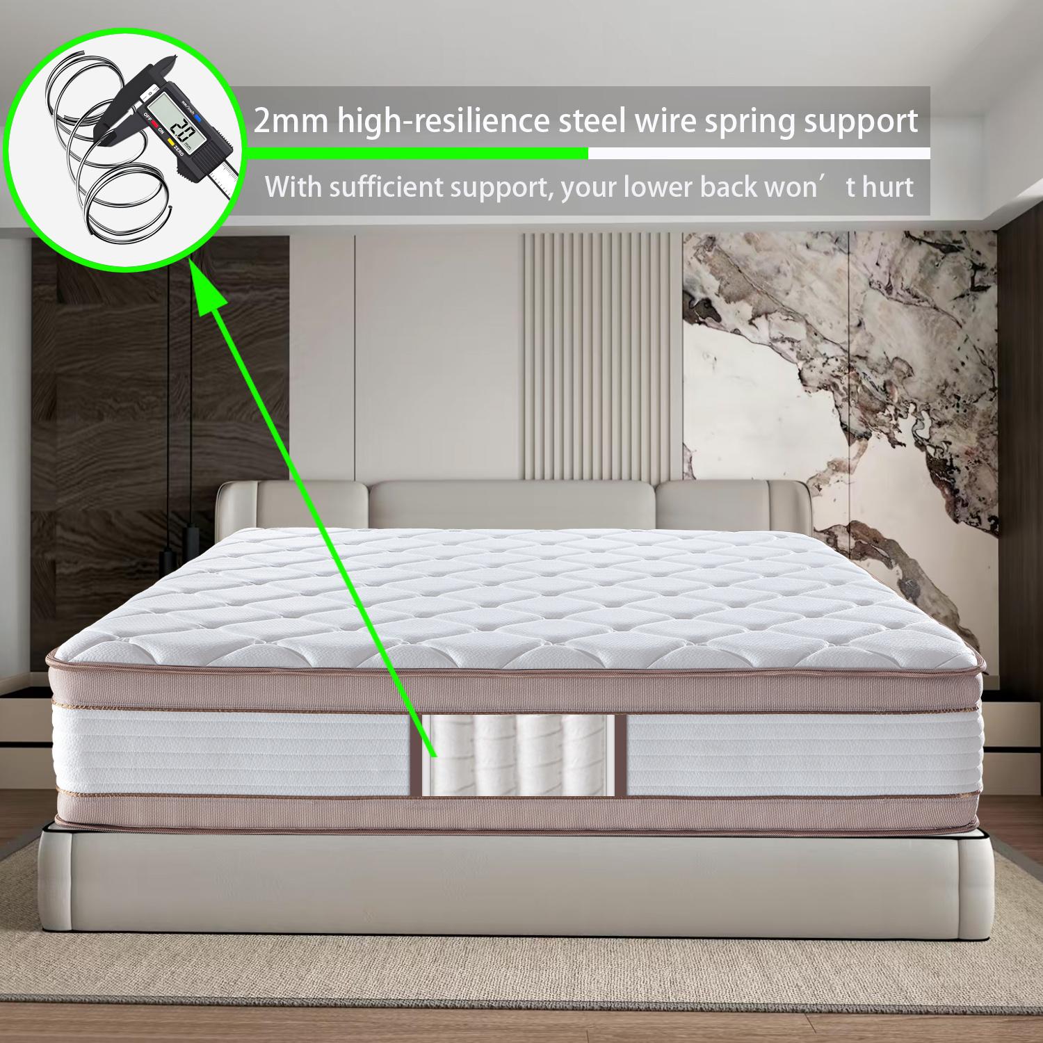 King Size firm Mattress, 12 Inch Firm Hybrid King Bed Mattress in a Box, with Gel Memory Foam and Individual Pocket Springs, Motion Isolation, Strong Edge Support & Pressure Relief No More Back Pain Orthopedic Mattress for Healthy Sleep