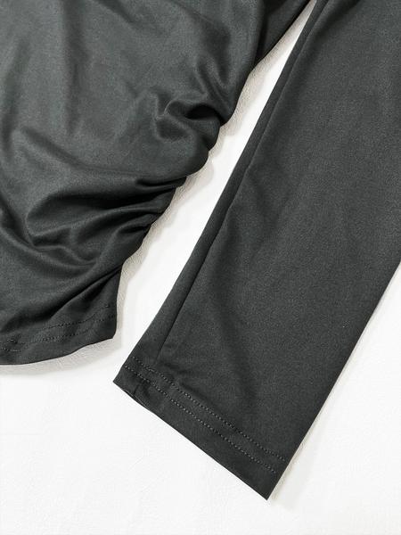 Women's Casual Long Sleeve Top & Wide Leg Pants Sporty Set, Comfortable Two-Piece Ensemble for Daily Wear, Sports Clothing Set, Athleisure Wear Set