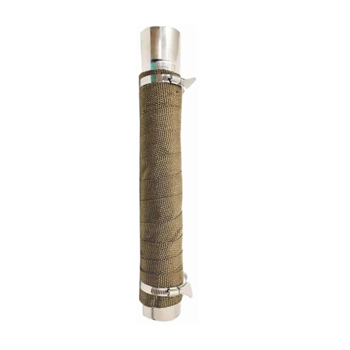 Fireproof Pipe Wrap, Basalt Fiber Anti Scalding Chimney Ribbon, Stove Flue Protector with 2 Clamps, DIY Home Repair Insulation, for Garage Workshop and Home Repair