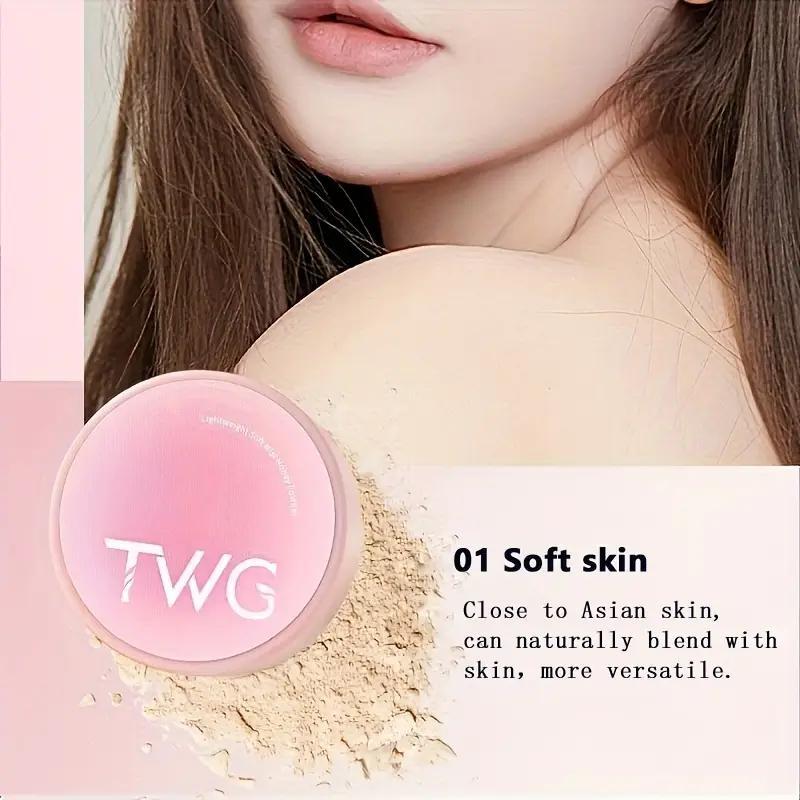 Perfect Makeup Oil Control Setting Powder, Lightweight Natural Medium Coverage, Sweat Resistant Loose Powder, Suitable for All Skin Types, Soft Mist Applicator, Lightweight Natural Look, Base Powder