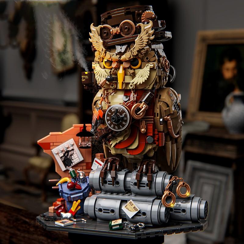 1200+pcs Owl Detective Magic Animal MOC Building Blocks Set Educational DIY Toys for Kids Adult Gifts Creative Bricks Toy Model