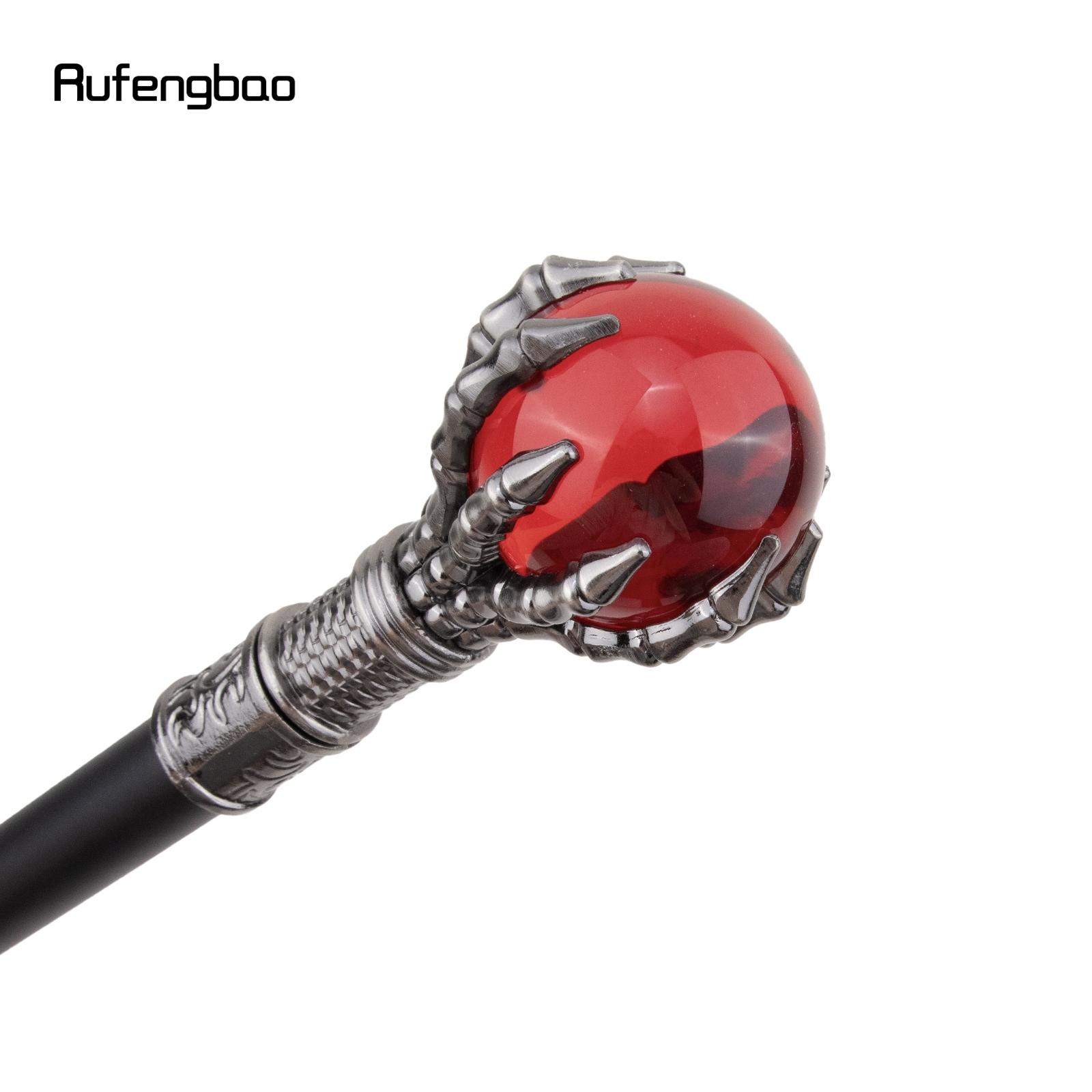 Red Glass Ball Steampunk Walking Cane Fashion Decorative Walking Stick Gentleman Luxury Crosier Knob Walking Stick 93cm