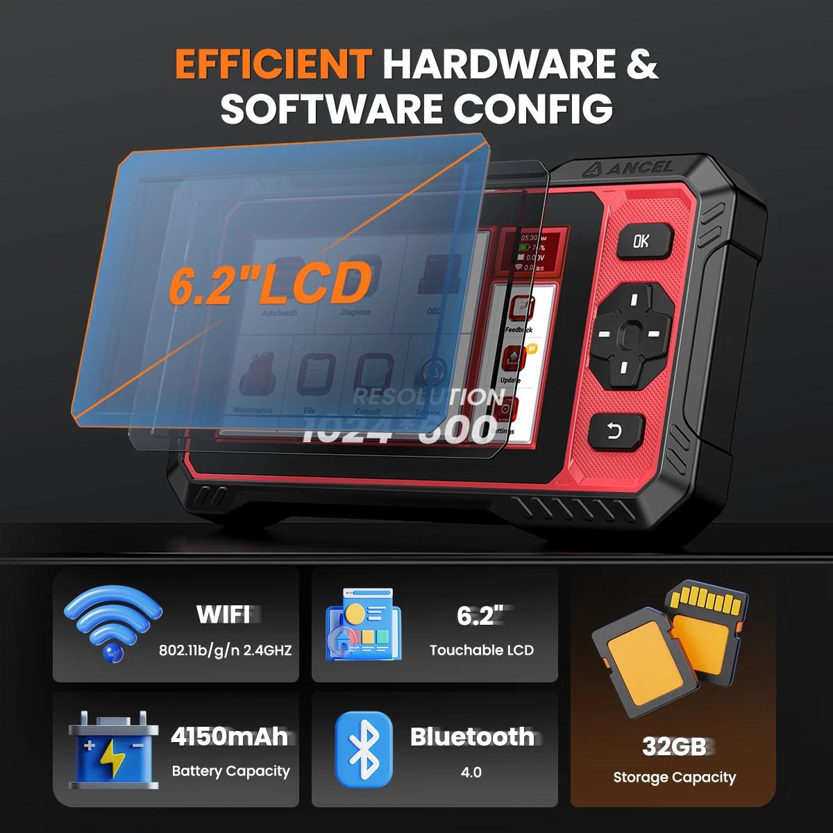 ANCEL DS400 Lite Bi-directional Car Diagnostic Scan Tool OBD2 Scanner ECM/TCM/ABS/SRS Code Reader Scan Tools, 7+ Reset Services Mechanic Tools,FCA AutoAuth,Lifetime Free Update,Car Accessories,Car Stuff,utomotriz escaner para carros ANCEL DS400 Lite Bi-directional Car Diagnostic Scan Tool OBD2 Scanner ECM/TCM/ABS/SRS Code Reader Scan Tools, 7+ Reset Services Mechanic Tools,FCA AutoAuth,Lifetime Free Update,Car Accessories,Car Stuff,utomotriz escaner para carros