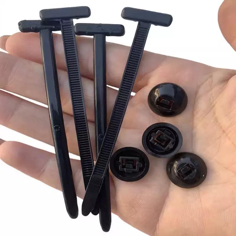 Nylon Universal Cable Tie Buckle, Heavy Duty Self-Locking Nylon Zip Ties Holder, New Multifunctional Cable Tie Buckle for Car Daily Repair (20pcs)