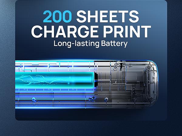 POLONO Portable Printer Wireless, D810 Bluethooth Thermal Printer Support for 8.5"x11" US Letter, Documents, Tattoo Paper