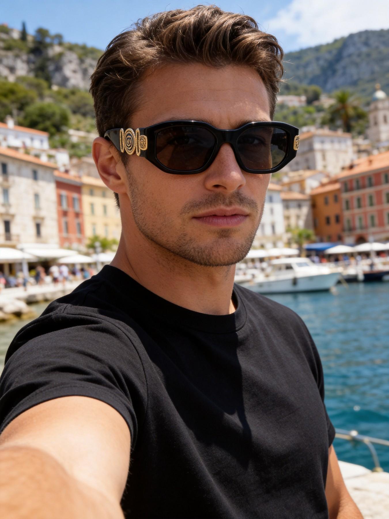 Women's Fashion Glasses with Animal Print, Sporty Style, Anti-Wind & Sand, PC Material, Accessories, All Seasons