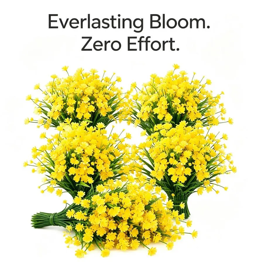 16pcs Yellow Realistic Artificial Daffodil Bundles, Decorative Fake Flowers for Home, Outdoor Holiday Table Decor