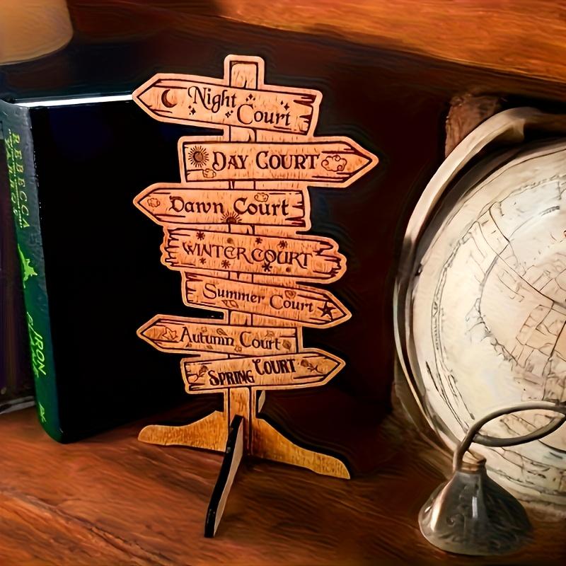 Acotar Velaris Handmade Wooden Bookmark, Retro Style Night Garden Design, Ideal Gift for Book Lovers, Indoor/outdoor Use, No Power Needed