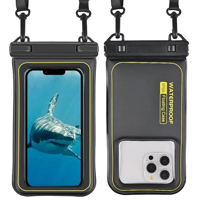 2  PCS Upgrade Sponge Waterproof Phone Bag Universal Crossbody Travel Organizer Bag Swimming Surfing Storage Pouch For iPhone Samsung Xiaomi Google