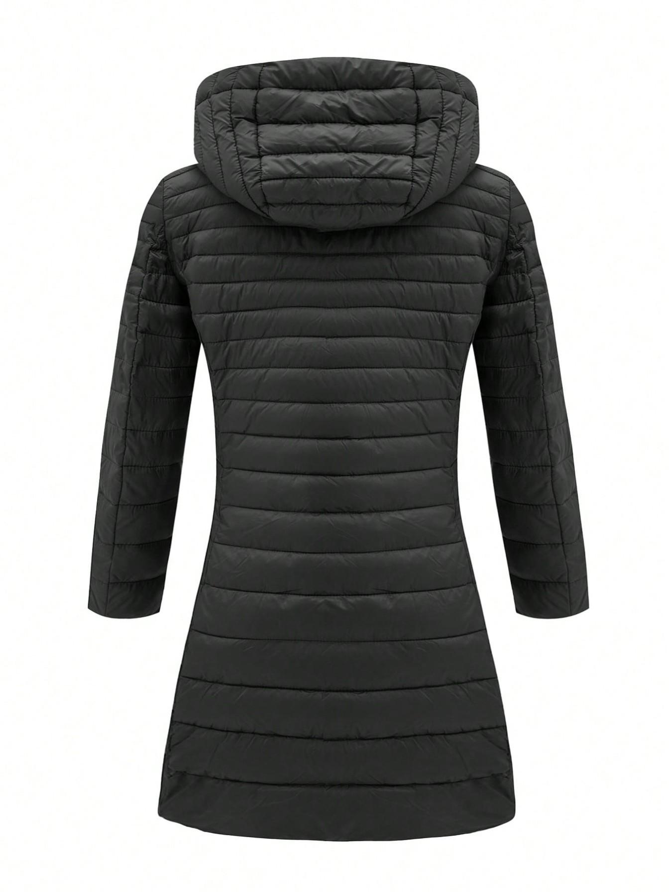 Women's Winter Cotton Jacket Coat, Casual Daily Lightweight Warm Commuter Hooded Cotton Vest with Pockets, Fall & Winter Fashion