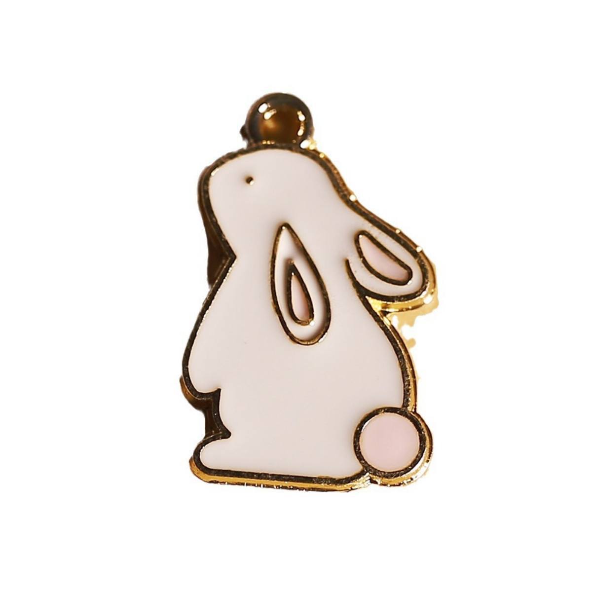 Cartoon Jewelry DIY Accessories, Alloy Oil Drop Rabbit Keychain Pendant Material, Cute Bunny Claw Charm for Crafts and Gifts