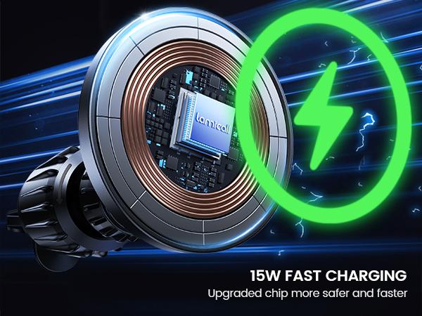 Lamicall 15W MagSafe Car Charger Mount – [2-in-1 Vent Clip & Dashboard Adhesive] Fast Wireless Magnetic Phone Holder for iPhone 16/15 Pro Max adjustable  #TikTokShopBlackFriday #TikTokShopCyberMonday