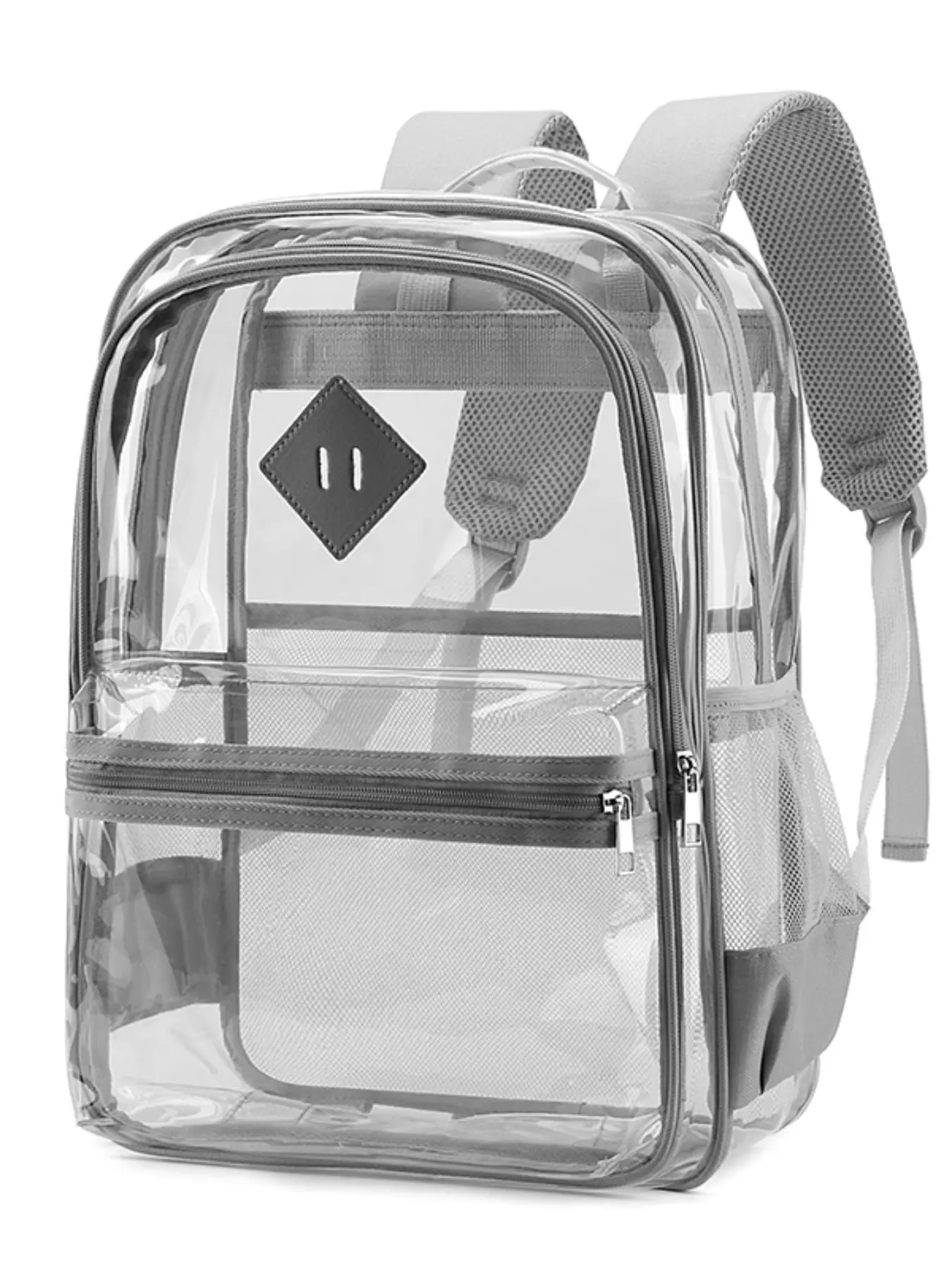 Transparent PVC Waterproof Backpack, Large Capacity Multi-Compartment, Ideal for Beach, School, Commute, Events, Women's Bag