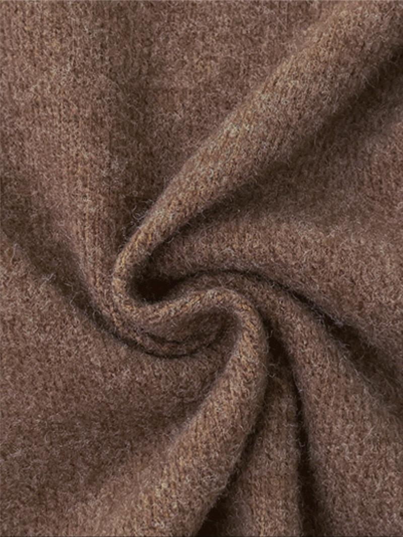 Women's Fall Winter Bear Print Thick Knit Sweater Set, Loose Fit Round Neck Long Sleeve Top High Waist Straight Leg Pants Two-Piece Suit