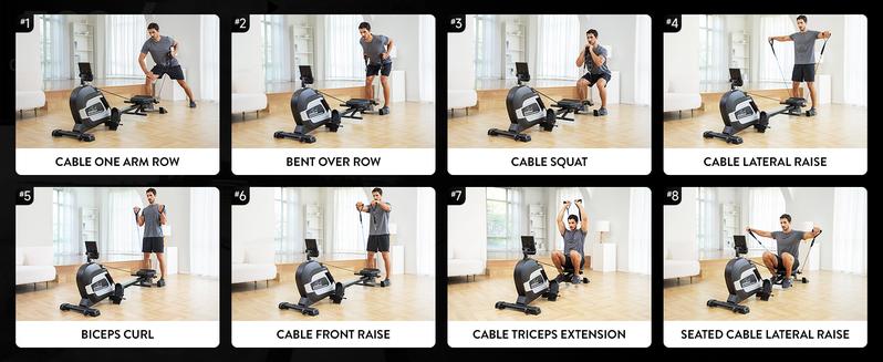 Pooboo Foldable Home Rowing Machine Adjustable Resistance Rowing Machine Indoor Exercise Rower with Combination Strength Exercise & LCD Monitor, Compact Saving Family Space Pooboo Foldable Home Rowing Machine Adjustable Resistance Rowing Machine Indoor Exercise Rower with Combination Strength Exercise & LCD Monitor, Compact Saving Family Space