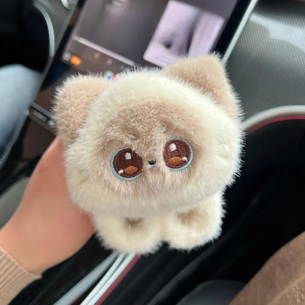 Cartoon Kapibara Otter Cat Plush Snap Ring Bracelet, Soft Stuffed Animal Wrist Decor Cute Adult Accessory