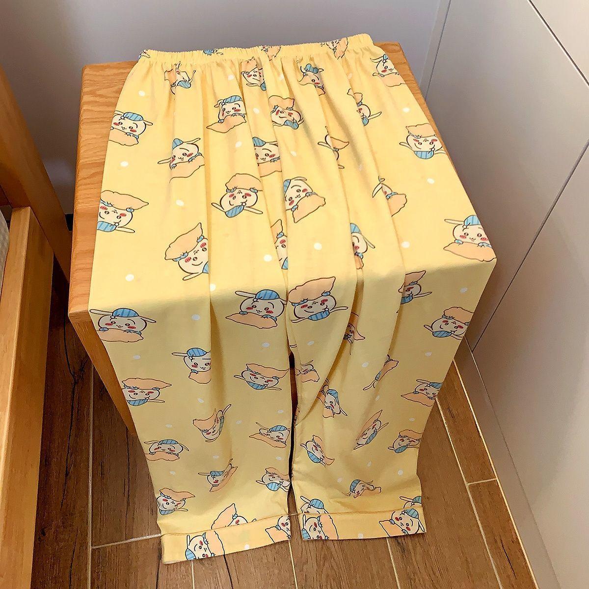 New Chiikawa Hachiware Usagi Kawaii Anime Cartoon Pajamas Long Sleeves Trousers Fashion Trend Pure Cotton Comfortable and Soft
