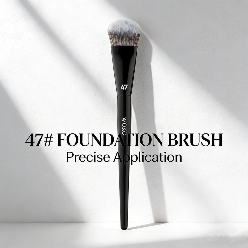 Professional Makeup Brush, 47 Foundation Brush Broom, Shadow Liquid Cream Blender, Angled Blush Brush, Cosmetic Tool for Precision Application