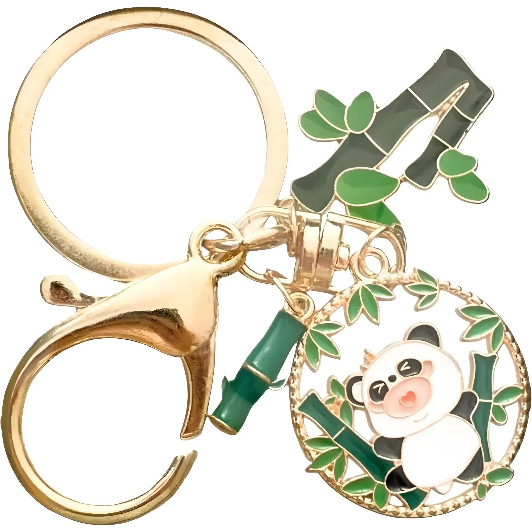 2026 New Giant Panda Keychain, Chinese Cartoon National Treasure Alloy Pendant, Cute Couple Keyring, Souvenir Gift for Men and Women, Unisex