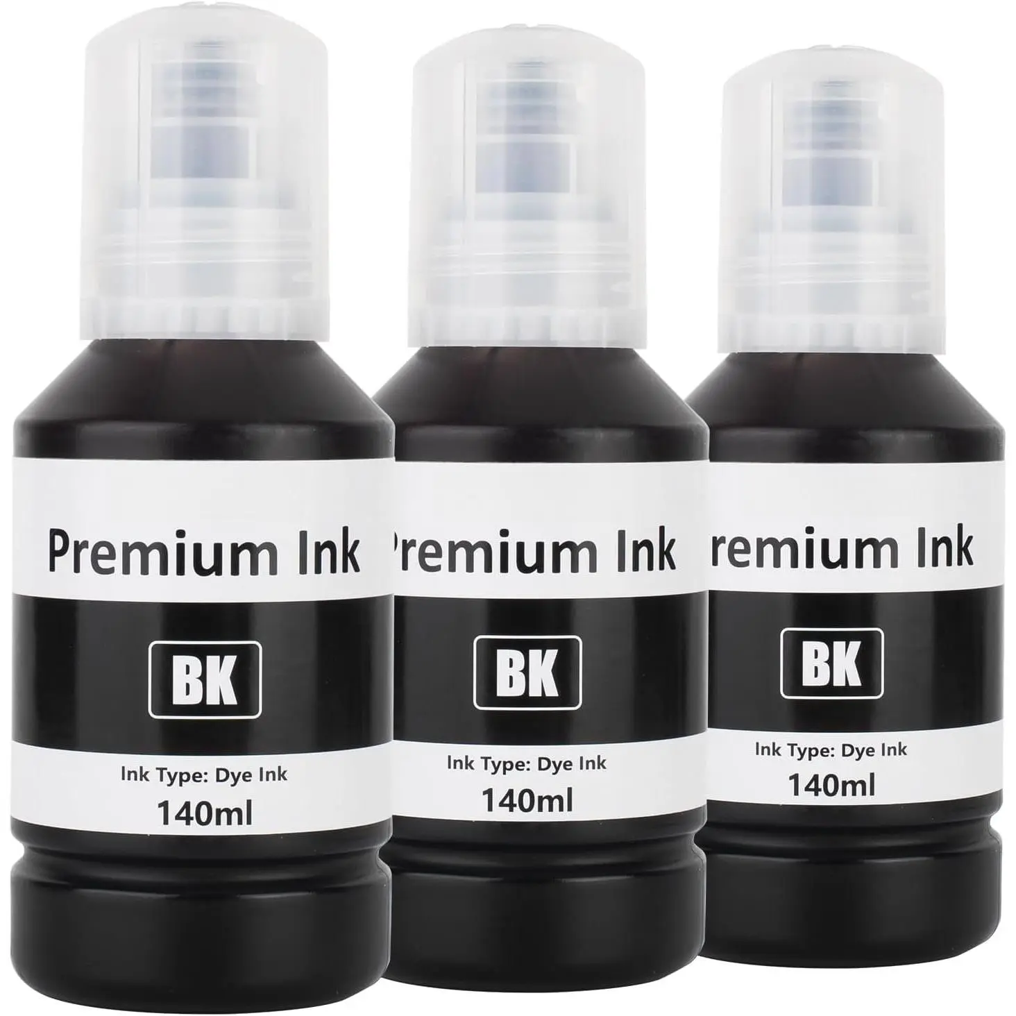 for Epson 502 Ink Refill Bottles for ET-3760 ET2760 ET2750 ET-4760 ET-2850 ET-15000 -4000 -2000 ET-3710 ET-3850 ET-3750 ET-4850 ET4750 ET2700 ST3000 ET3700 Printer 3BK