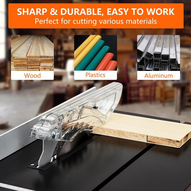 【GARVEE】Portable 8-inch Table Saw with 3576RPM Cutting Speed, 24T Blade, and Efficient Dust Collection for Adjustable Cuts, Perfect for DIY Woodworking Projects and Home Improvement.