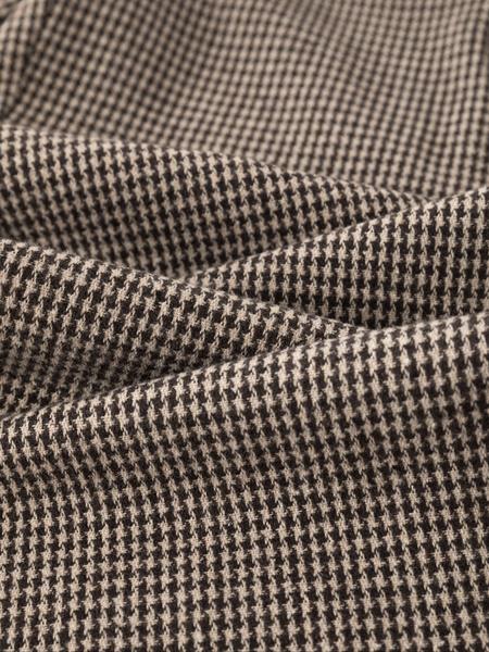 Women's autumn and winter thousand-bird pattern heavy-duty fabric pleated button elastic waist wide-leg trousers elegant split zipper work casual trousers suitable for any occasion autumn and winter essential women's trousers