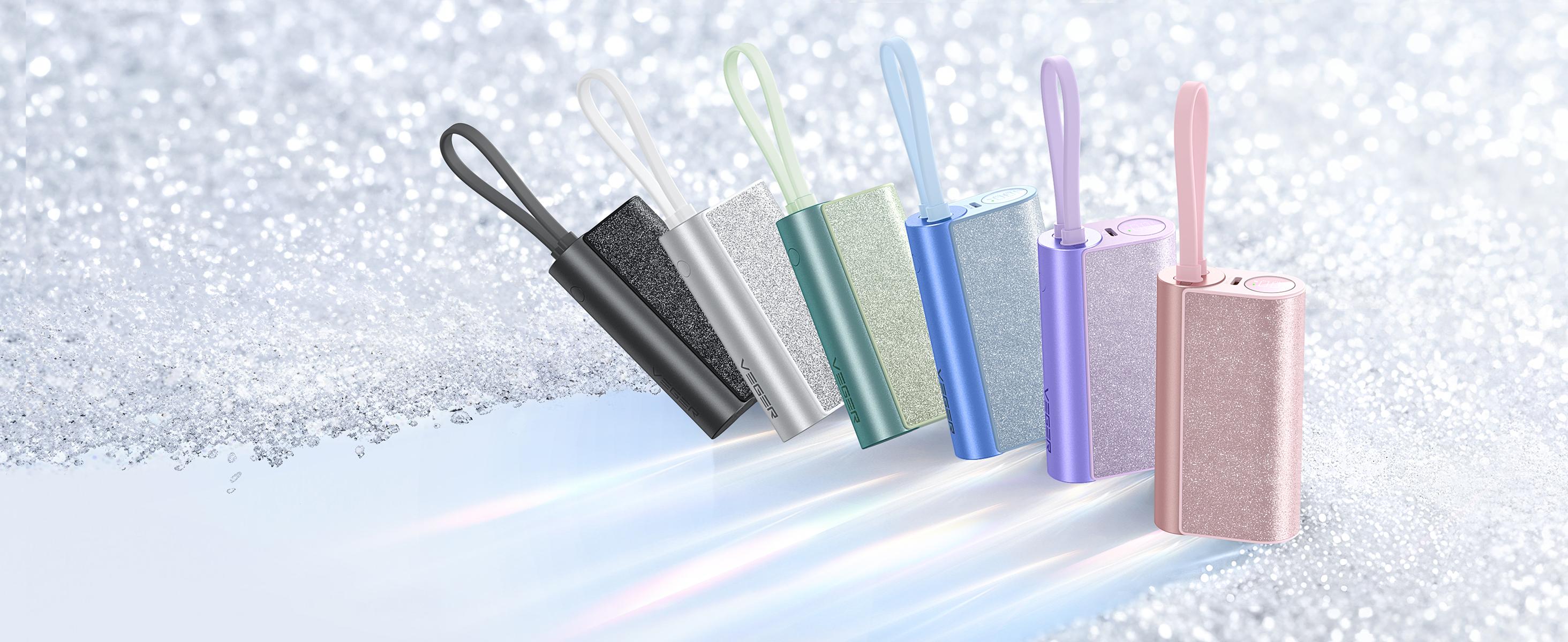 VEGER Ultra-Portable 10000mAh Power Bank with Detachable Cable 20W Fast Charging Cute Travel Charger for Smartphones, Stylish On-the-Go Battery Pack  #TikTokShopRestock