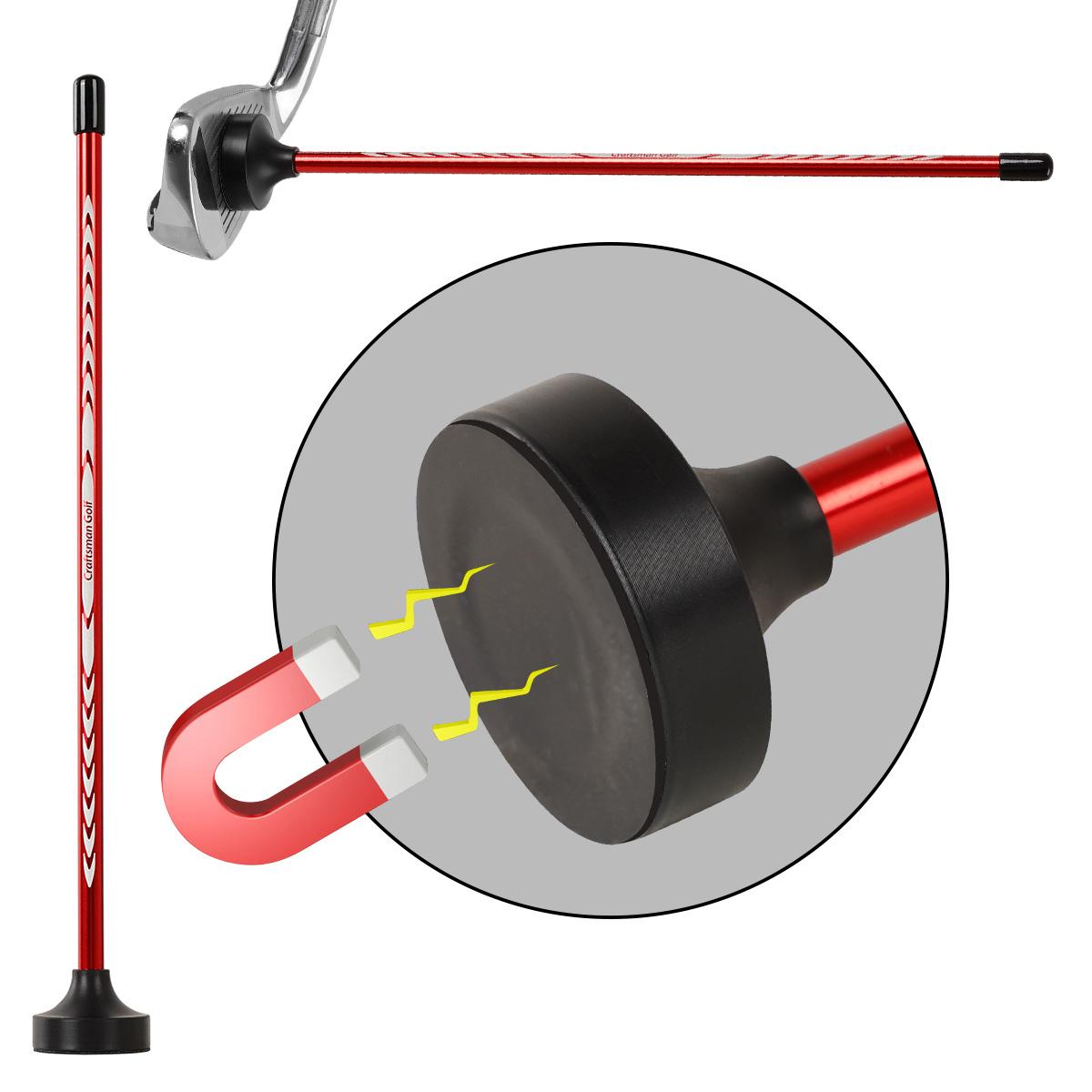 Craftsman Golf Alignment Rod, Alignment Stick, Swing Path Trainer, Magnetic Base, Portable Training Tool for Beginners