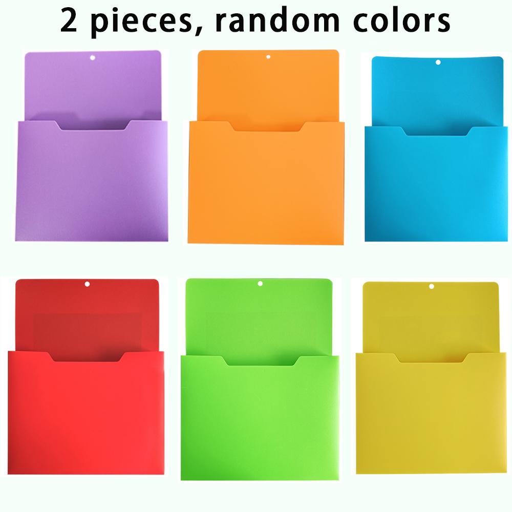 4-Pack A4 Magnetic Classroom Wall-Mounted Fridge File Folder, Deep Slot Design, Multi-Functional Storage for Refrigerator, Blackboard, Walls