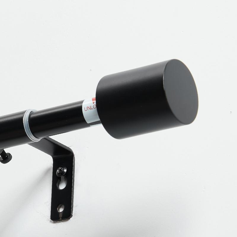 Deconovo Adjustable Heavy Duty Curtain Rod - Telescopic for Bedroom/Living Room, Easy Install (3/4" Steel, Brackets & Finials, Grommet/Tab)