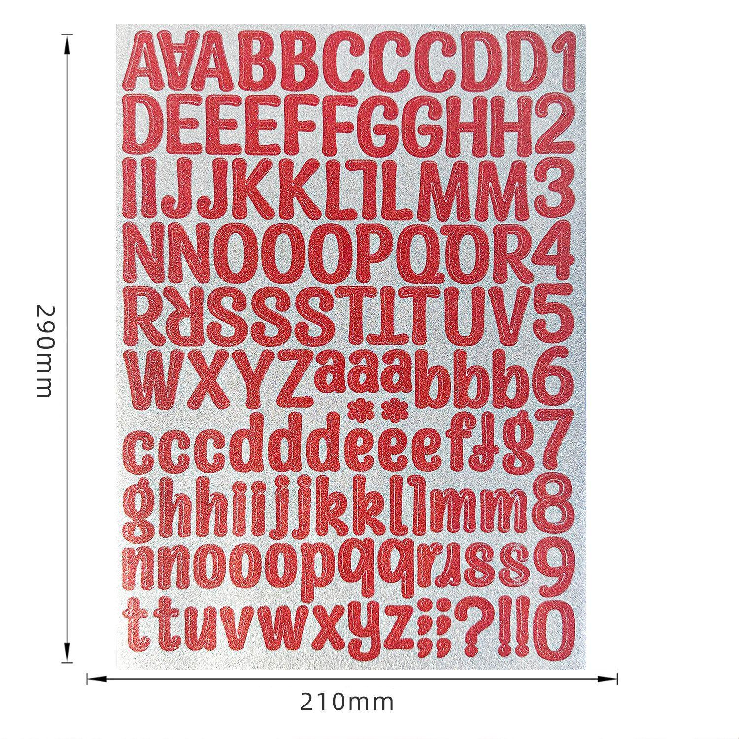 8 Letter Stickers, 8 Colors Alphabet Number Stickers, Shiny Gold Silver Letters, Christmas Gift, DIY Crafts, Scrapbook, Envelope, Card, Sign Decor, Glossy Stickers, Aesthetic Stickers