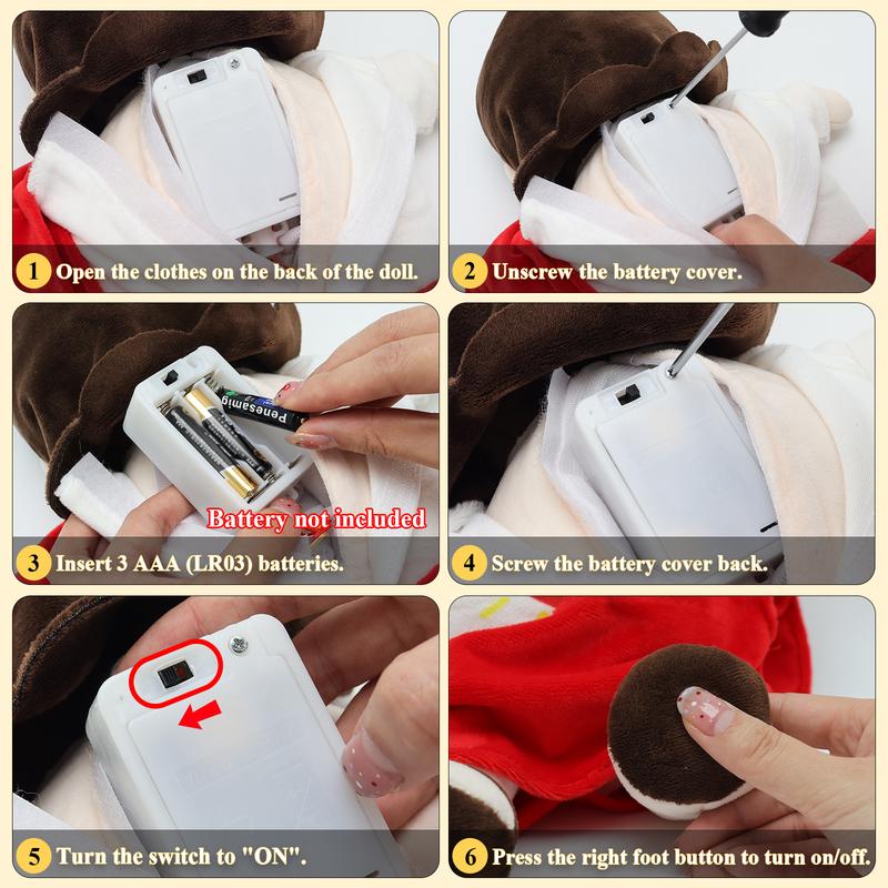 Yelakey Breathing Jesus Plush Soothing Jesus Plush Toys with Light & Sound, Jesus Stuffed Animal Breathing Plushy Doll, Christian Catholic Religious Plushie Christmas Easter Gifts for Kids Baby Adult