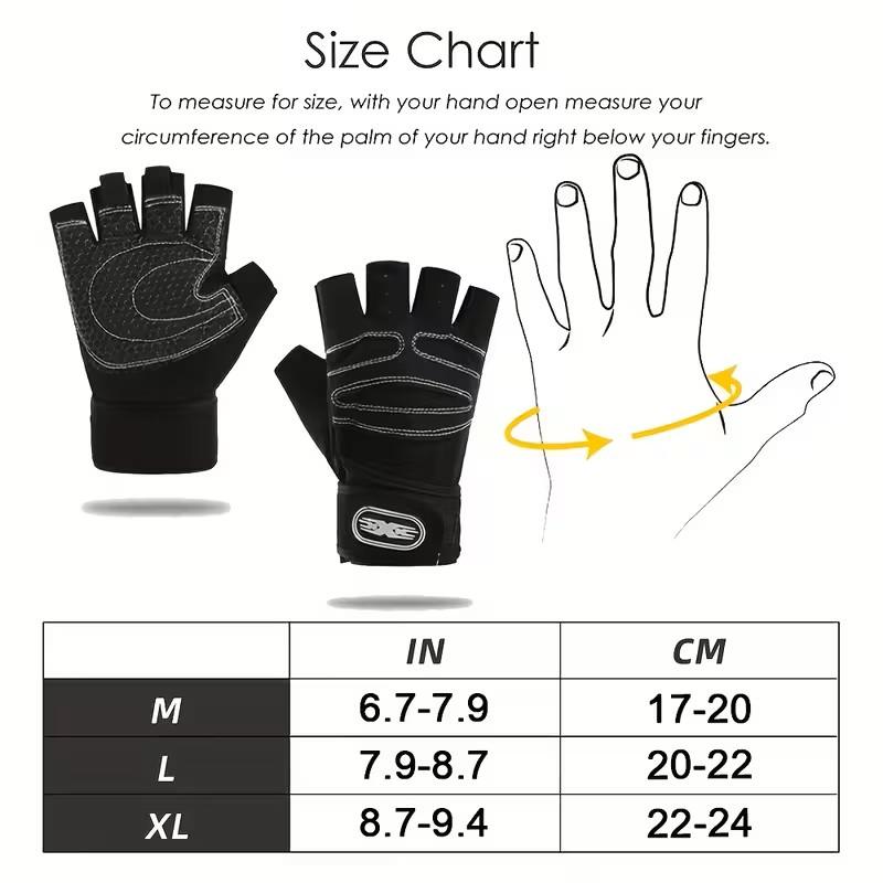 Half-Finger Gym Gloves - Black, Red & Blue Workout Gloves for Men & Women, Ideal for Cycling, Weightlifting & Fitness Enthusiasts, Sports Gloves, Fitness Exercise Accessories | Gloves | Durable Woven Fabric