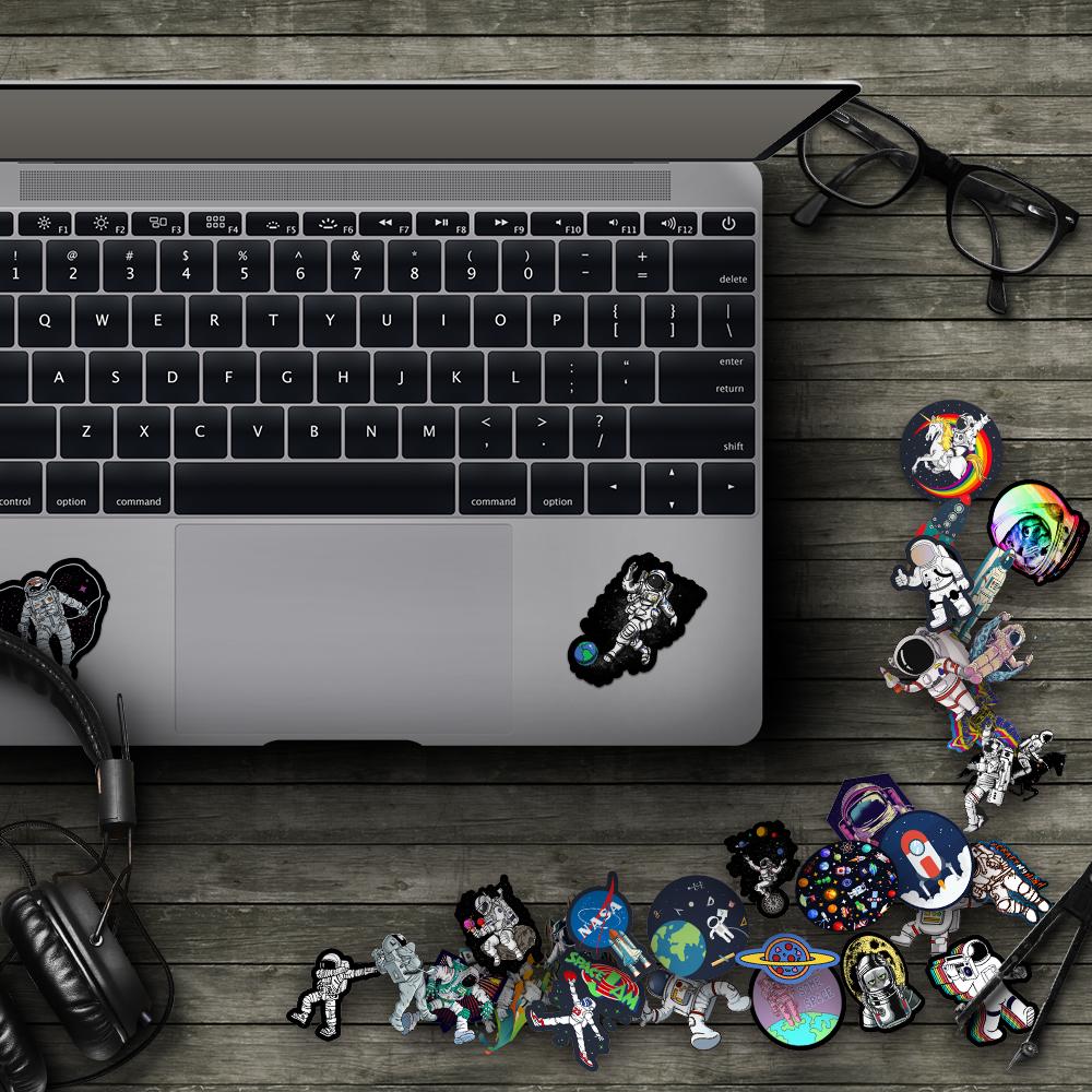 50PCS Astronaut Aesthetic Vinyl Stickers Pack for Laptop Water Bottle Phone Case Skateboard Journal Scrapbook DIY Decoration