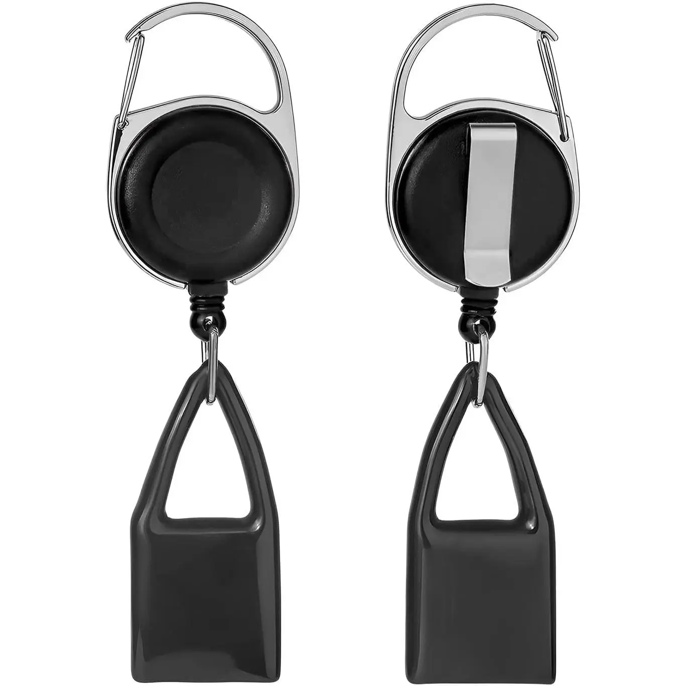 2 PCS Retractable Lighter Leash, Anti-Lost Car Lighter Holder Convenient Protective Cover with Clip, Classic Lighter Sleeve for Camping, Fishing, Hiking, Car Accessories (Black)