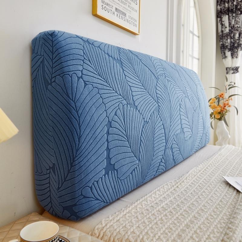 1pc Modern Minimalist Large Leaf Pattern Headboard Cover, All-Around Dustproof & Stain-Resistant, Soft Washable Universal Headboard Protector