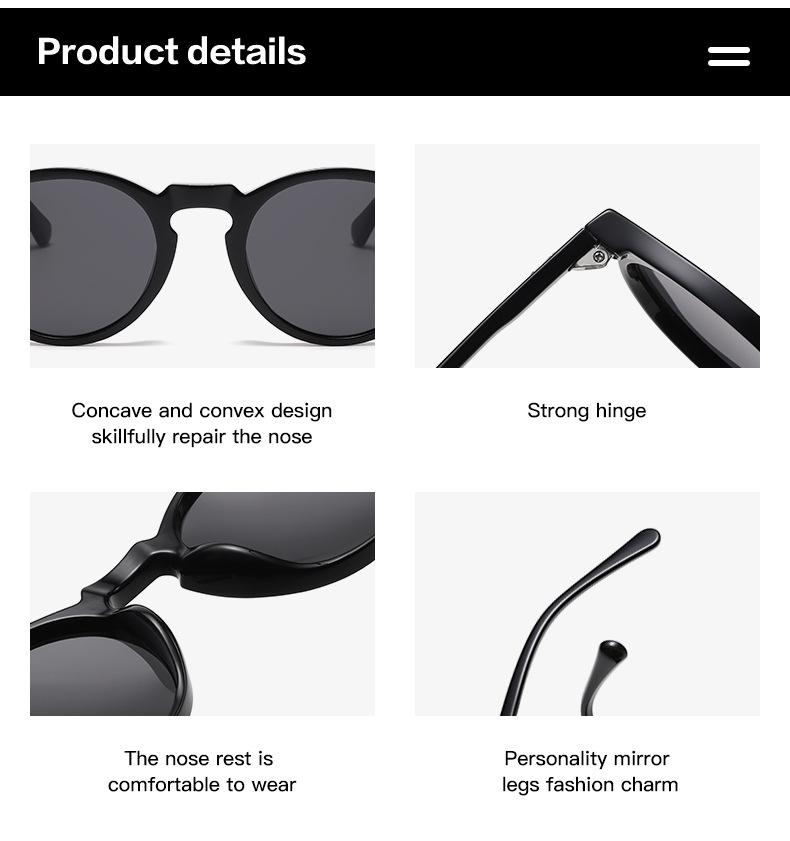 Retro Round Sunglasses Men Women Fashion Small Polarized Sun Glasses For Male Female Literary Vintage Shades Driving Eyeglasses Trendy Vintage Sunglasses