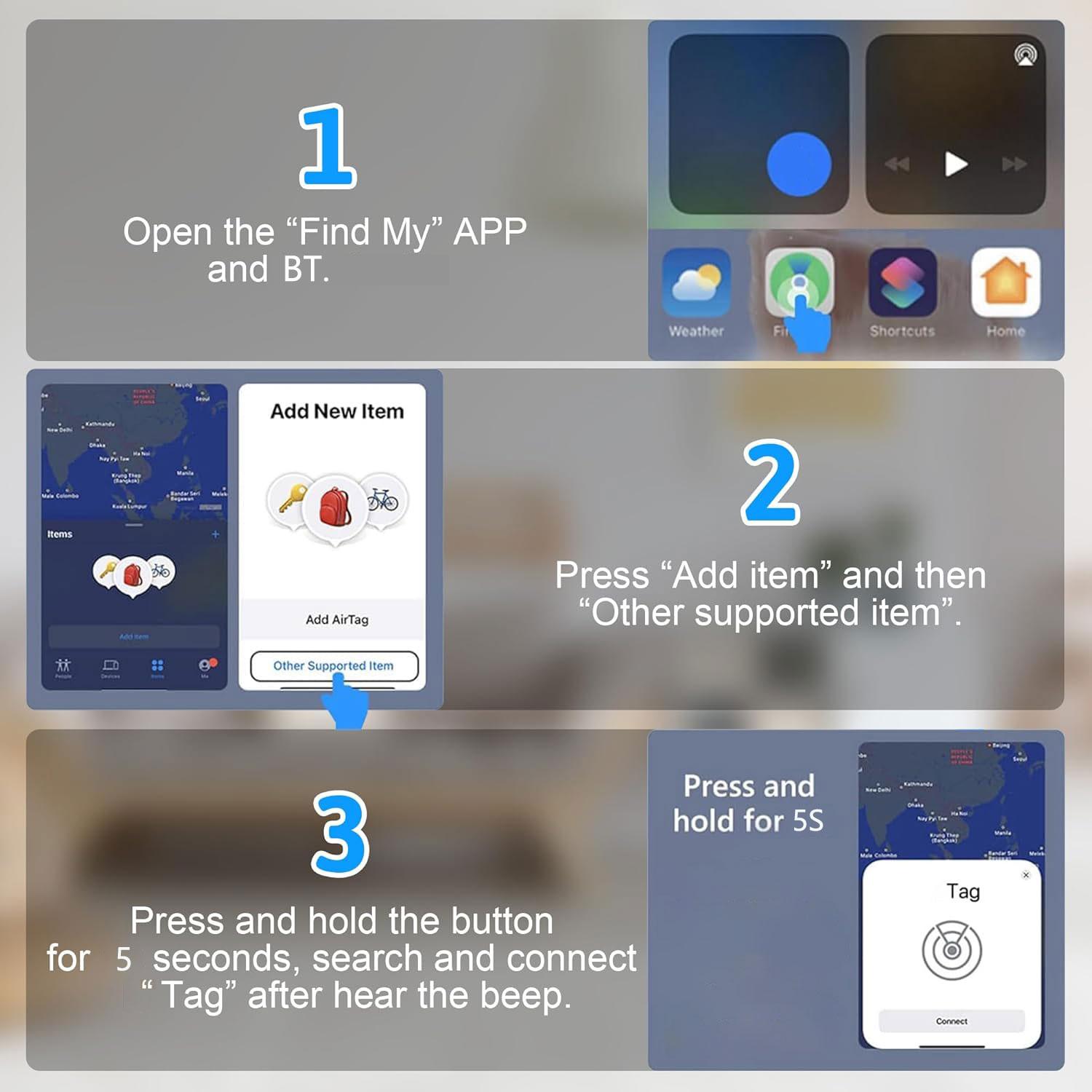 Apple Find My Smart Mini Cat & Dog Pet Tracker, iOS Compatible, Leather Adjustable Collar, Small Medium Large Dogs Puppies