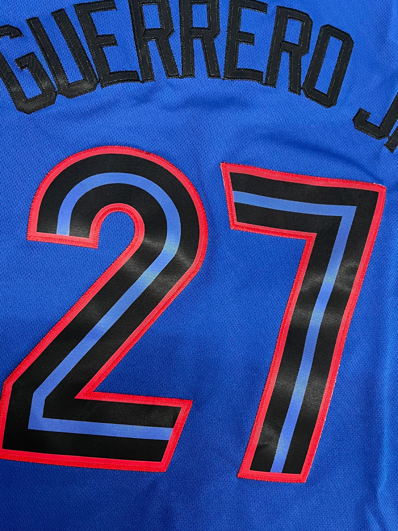 Men's Toronto #27 Embroidered Baseball Jersey Loose Fit V-Neck Short Sleeve Sports Top for Casual Wear, Outdoor Activities